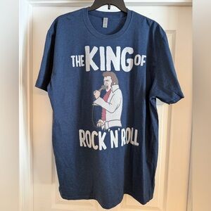 Blue Graphic T-Shirt - The King of Rock 'N' Roll NWOT size XXL